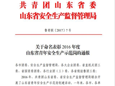 重磅消息:天意機(jī)械新產(chǎn)品班組榮獲“山東省青年安全生產(chǎn)示范崗”榮譽(yù)稱號
